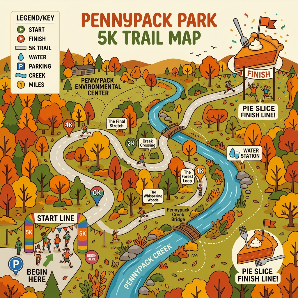 Pennypack Park 5K Trail Map